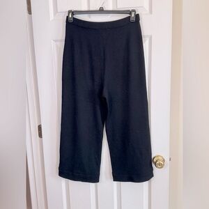 $495 Vintage St. John Luxury Knit High Rise Cropped Wide Leg Pants Size 10